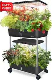 44 Pods Hydroponics System Dual Layer Indoor Garden LED Grow Light