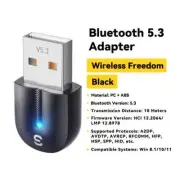 USB Bluetooth 5.3 Adapter For PC Dongles Wireless Keyborad Audio Receiver Black