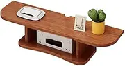 Wood Panels Router Shelf Cable Router Cover Organized Rack Wall Decorative Storage Rack TV Set-top Box Stand for Living Room