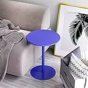 Small Side Table, End Table with Iron Stable Frame and Base Modern Sofa Table, Round Indoor Outdoor Bar Height Table for Kitchen, Dining Room, Bistro, Cocktail, Home Décor(48x72cm)