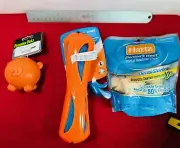 Bundle NEW! Chuck it Fetch LG Dog Water Toy / Treat Dispenser Ball & Rawhide (G)