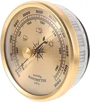 GANAZONO Outdoor Small Barometer Dial for Accurate Weather Forecasting Portable Metal Pressure Gauge for Home and Outdoor Use Multi-Functional Indicator