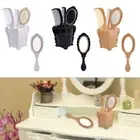 5Pcs Women Retro Handheld Hair Brush Comb Mirror Set Travel Pack Girl Hair Care