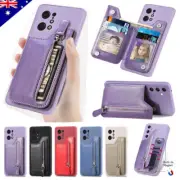For OPPO Find X3 X5 Pro A96 A57 A77 A74 A17 A16 Zipper Wallet Case Leather Cover