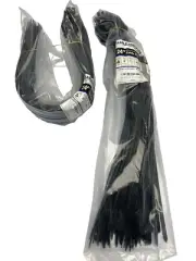 Pack Of 200, Kable Kontrol 24" Cable Ties, Black Nylon 6/6 Self Locking .35" W