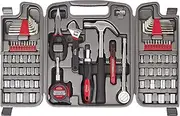 Apollo Tools 79 Piece Multi-Purpose Tool Set with Sockets, Basic Tool Kit for The Garage, Home or on The Road. Includes Essential Tools for Vehicle Maintenance and Repairs - DT9411, Gray