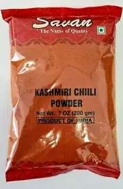 200gram Kashmiri Chilli Powder - Low Heat Chilli Powder- Gives Red Colour- Vegan