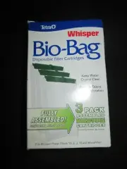 Tetra Whisper BIO-BAG Medium Disposable Filter Cartridges Fish Aquariums 3 Pack