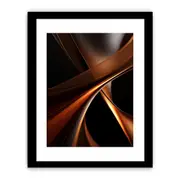 Abstract Brown Black Framed Art Framed print Art Poster