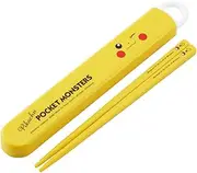 Skater ABS2AMAG-A Chopsticks 6.5 inches (16.5 cm) Chopsticks Case Set, Pokemon Pikachu Face, 23, for Kids, Antibacterial, Made in Japan