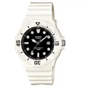 Casio LRW200H-1E2V Women Rubber Band 100m Sports Watch BLACK BACKGROUND / WHITE