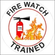 Fire Watched Trained Hard Hat Sticker