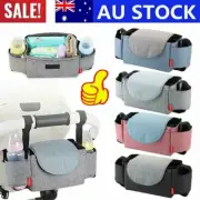 Storage Bag Baby Organiser Mummy Bottle Cup Holder Buggy Stroller Pram PushchaFZ