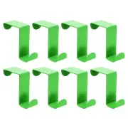 Over the Door Hooks,8pcs - Stainless Steel S-Shaped Double Hooks (Green)