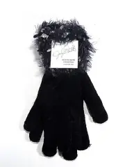 Gloves Black w/White Flecks Stretchy Jaclyn Smith Collection Women One Size New