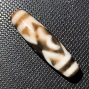 Magic Power Tibetan Old Agate King Kong Dapeng bird Totem dZi Bead 11.7*42.3mm