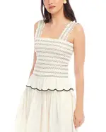 Fifteen Twenty Elliot Smocked Tank Top