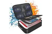 STORFEX Fireproof 3-Layer Collapsible Document Organizer - Black