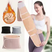 Winter Waist Warmer Heating Belt Thicken Thermal Knitted Plus Velvet Fleece Waist Warmer Belly Protector Abdominal Protector New Black S-73 to 90cm