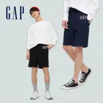 GAP 男女同款 LOGO簡約鬆緊短褲 冰淇淋系列 碳素軟磨法式圈織系列-多色可選(589665)