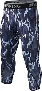 [MEETYOO] Compression Shorts Men's Underwear Sports Compression Shorts 3/4 Long Leggings Tight Breathable, 3/4 Trousers Camouflage, L
