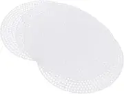 DECORNIJIA 30pcs Plastic Mesh for DIY Crafts Round Embroidery Accessory for Bag Making Cup Mats Decorations and Cross Stitch Projects