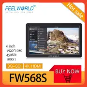 FEELWORLD FW568S 6" IPS On-camera Video Monitor 3G-SDI 4K HDMI for Camera DSLR
