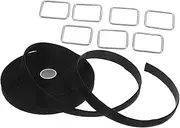 1 Set Cinch Straps with Buckles of Nylon Hook and Loop Fasteners for Cable Organization Strong Adhesive for Home Office and Vehicle Use Includes Buckles