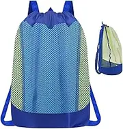 Beach Toy Bag,Drawstring Beach Organizer Bags | Multi-Functional Organizer Mesh Backpack For Sand Box Towels Swimsuits Snacks