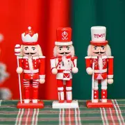 3x Holiday Nutcracker Figurine Christmas Decor for Home Festival Fireplace