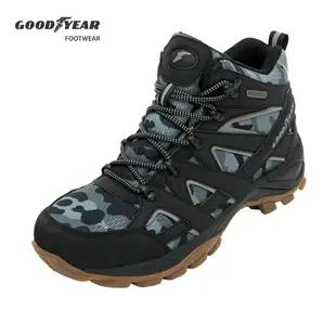 【GOODYEAR 固特異】登山健行鞋/男 戶外 郊山 動態防水 耐磨 高筒 黑色(戰術靴GAMO03540)