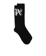 Logo jacquard socks L/XL Black
