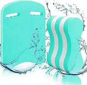 2 Pcs Swimming Kickboard Pull Buoy Set Training Aid Float Pull Buoy Leg Float Swimming Training Equipment Accessories for Hand Leg Adults Children Beginners Exercise Fitness