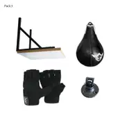 Speedball Frame with Leather Speed ball and Gloves Bundle