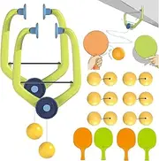 Door Ping Pong Game,Ping Pong Doorway Game,Doorway Ping Pong Game,Door Frame Ping Pong,Over The Door Ping Pong Toss,Hanging Table Tennis Trainer Portable Set for Kids with Racket and Balls