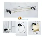 Golden Black Towel rail Rack Rail Toilet Holder Towel ring bathroom accessories