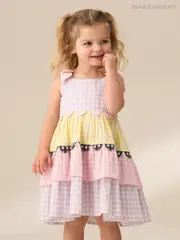 Angel & Rocket Pink 100% Cotton Bianka Multi Stripe Dress (F32371) | $69 - $74