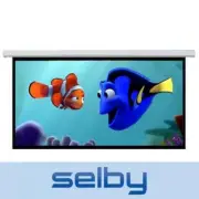 108" Inch Motorised Retractable 16:9 Projector Screen with Remote Control