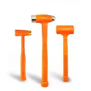 3-Pieces Dead Blow Hammer Set, Brass Hammer, Ball-Peen Hammer, and Dead Blow ...