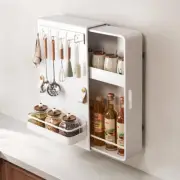 Carbon Steel Wall Mounted Kitchen Storage Pull Out Durable Slide Out Spice Racks