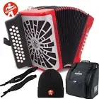 Hohner Compadre EAD Mi 31 Button Accordion Red With Bag, Straps and Beanie