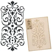 Reusable PLASTIC STENCIL Template // 45x65cm or 65x95cm // BAROQUE ORNAMENT#3