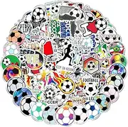100pcs Soccer Sport Stickers for Kids, Cool Soccer Waterproof Vinyl Decal for Boy Teen Adult Water Bottle Laptop Phone Computer Skateboard Luggage Notebook