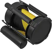 Mobestech Retractable Wall Mount Barrier Black Yellow Safety Tape Sturdy Weatherproof Easy to Install for Indoor Outdoor Use