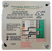 Precision Circuits Power Share Switch 00-10031-000 120VAC 20AMP 1HP RV/Camper