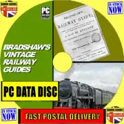 BRADSHAWS VINTAGE RAILWAY GUIDES & 110+ RARE HISTORIC RAILWAY BOOKS PC DVD-ROM