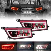 2X Red Led Angel Headlights For 2014-2018 Polaris RZR 1000 XP & Turbo RZR 900 S