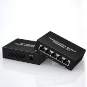 RJ45 Ethernet Splitter 1 to 4 High Speed, Gigabit Network Splitter with USB P...