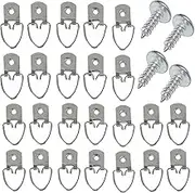 100 Pack D-Ring Picture Hangers with Screws Single Hole Picture Hanging Hardware Picture Frame Hook for Mirror, Clock, Decoration, Paintings, Artwork Picture Frame.