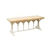 Willow & Silk Martinique Wooden Metal Bench Console Table